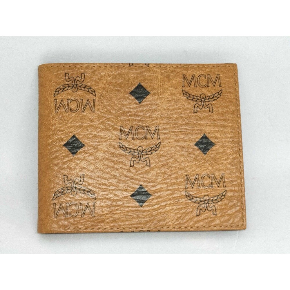 MCM Visetos Bi-Fold Wallet | Cognac Brown | Pre-Owned
